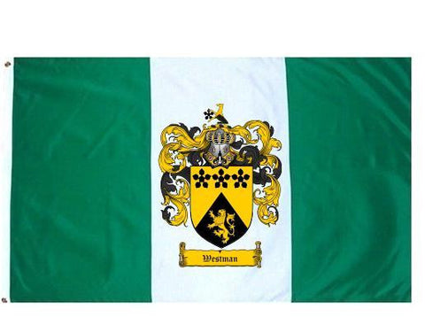 Westman family crest coat of arms flag