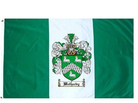 Wetherby family crest coat of arms flag