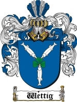 Wettig coat of arms family crest download