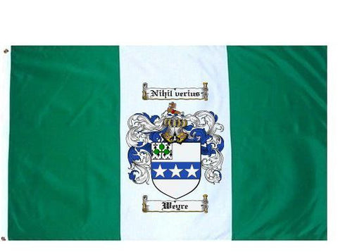 Weyre family crest coat of arms flag