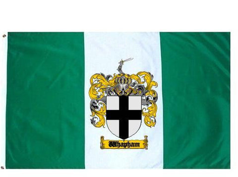 Whapham family crest coat of arms flag