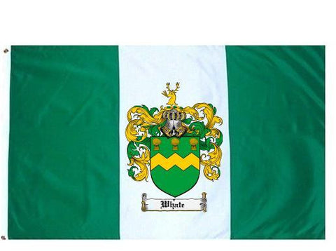 Whate family crest coat of arms flag