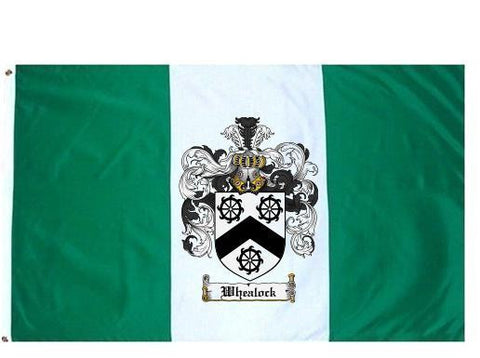 Whealock family crest coat of arms flag