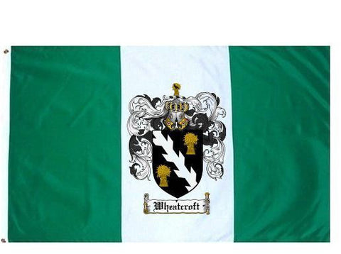 Wheatcroft family crest coat of arms flag