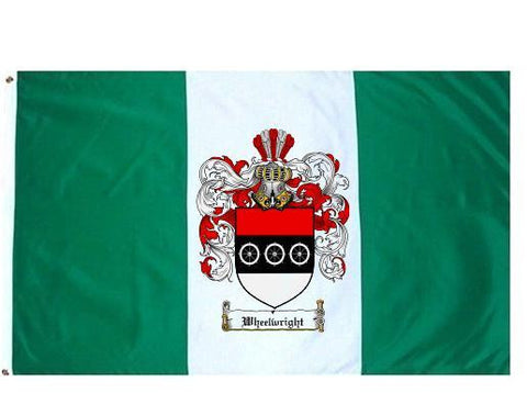 Wheelwright family crest coat of arms flag