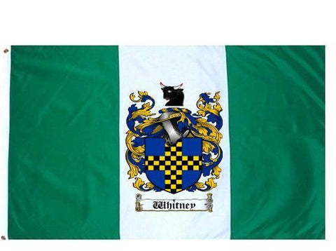 Whitney family crest coat of arms flag