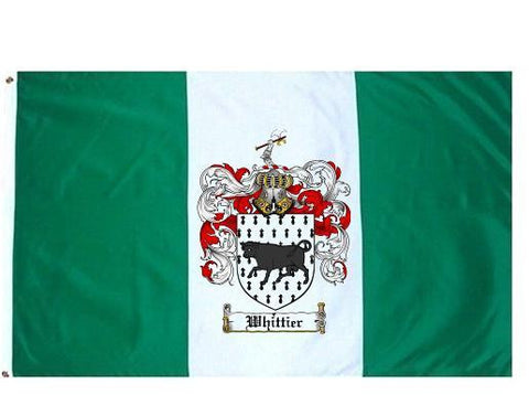 Whittier family crest coat of arms flag