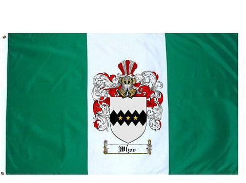 Whoo family crest coat of arms flag