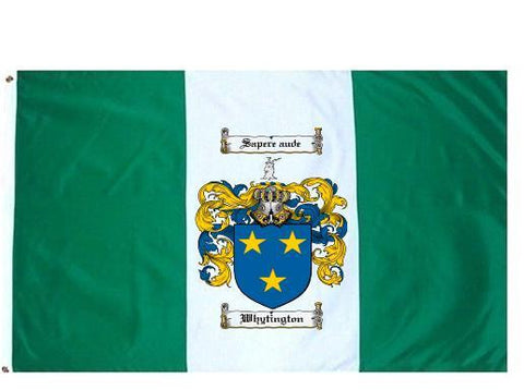 Whytington family crest coat of arms flag