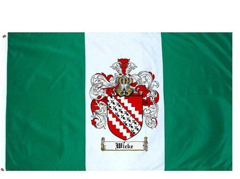 Wicke family crest coat of arms flag
