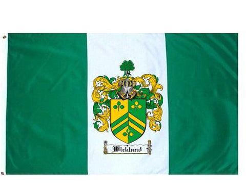 Wicklund family crest coat of arms flag