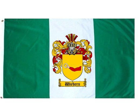 Wiebers family crest coat of arms flag