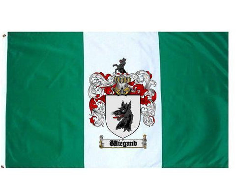 Wiegand family crest coat of arms flag