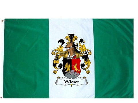 Wieser family crest coat of arms flag