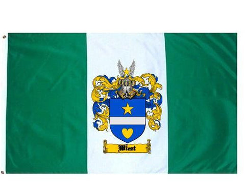 Wiest family crest coat of arms flag
