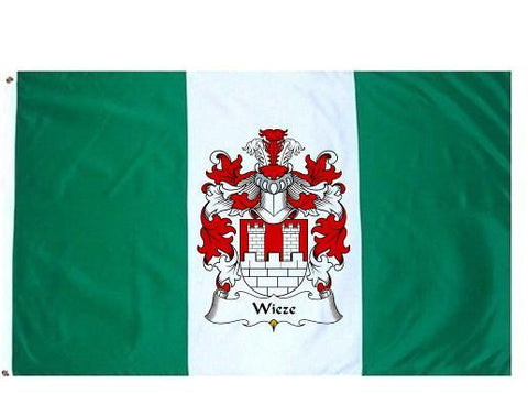 Wieze family crest coat of arms flag