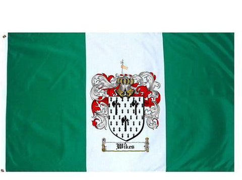 Wikes family crest coat of arms flag