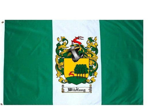 Wildfang family crest coat of arms flag