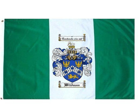 Wildman family crest coat of arms flag