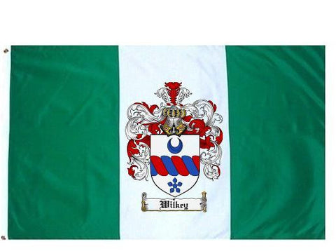 Wilkey family crest coat of arms flag