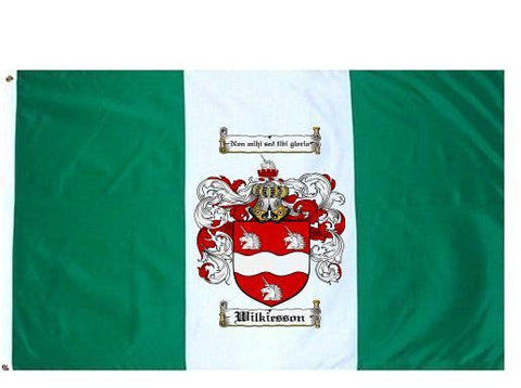 Wilkiesson family crest coat of arms flag