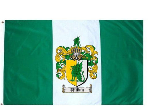 Wilkin family crest coat of arms flag