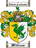 Wilkines coat of arms family crest download
