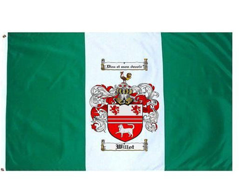Willot family crest coat of arms flag