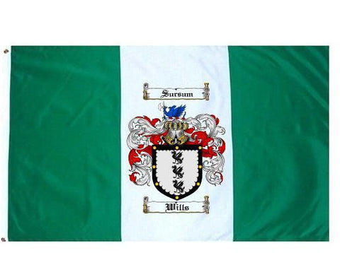 Wills family crest coat of arms flag
