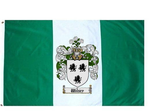 Wilsey family crest coat of arms flag