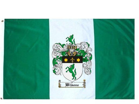 Wilsone family crest coat of arms flag