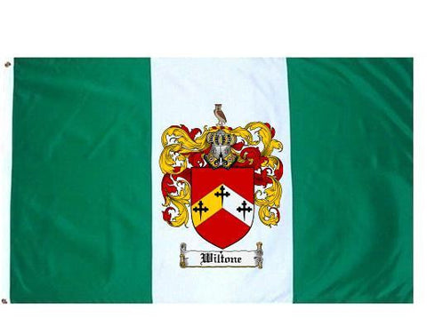 Wiltone family crest coat of arms flag