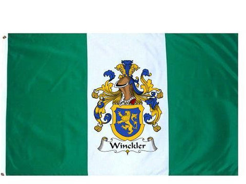 Winckler family crest coat of arms flag