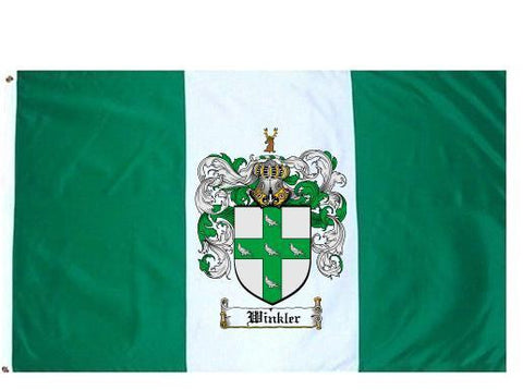 Winkler family crest coat of arms flag