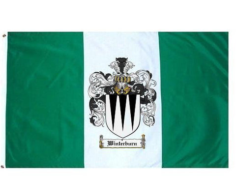 Winterburn family crest coat of arms flag