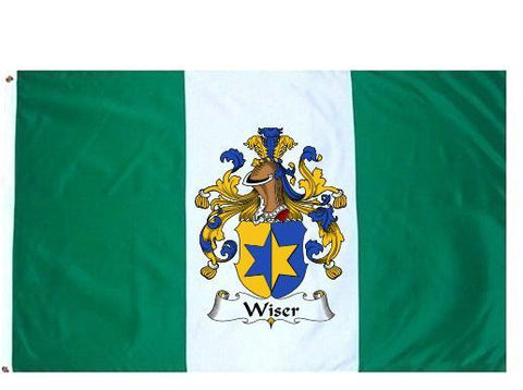 Wiser family crest coat of arms flag