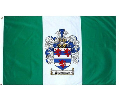 Woddisbery family crest coat of arms flag
