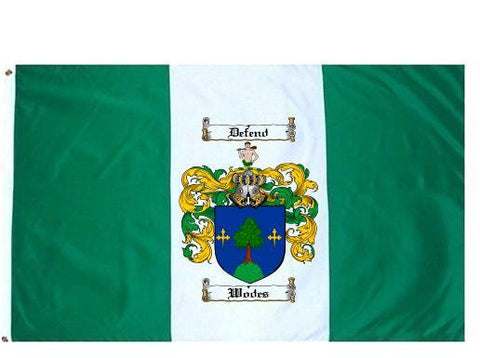 Wodes family crest coat of arms flag