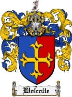 Wolcotte coat of arms family crest download