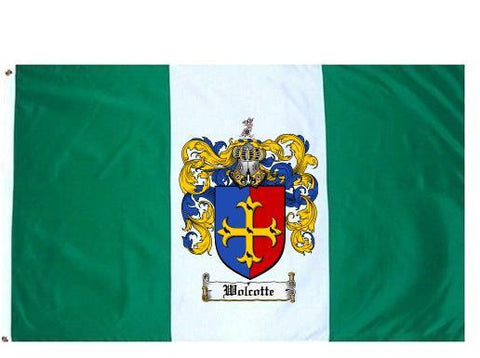 Wolcotte family crest coat of arms flag