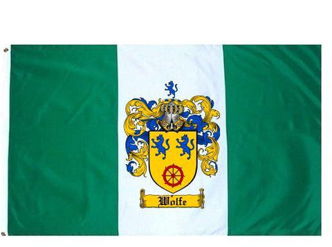 Wolfe family crest coat of arms flag