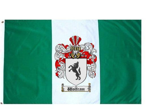 Wolfram family crest coat of arms flag