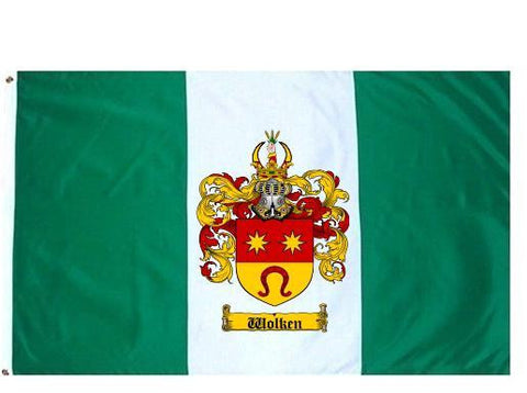 Wolken family crest coat of arms flag