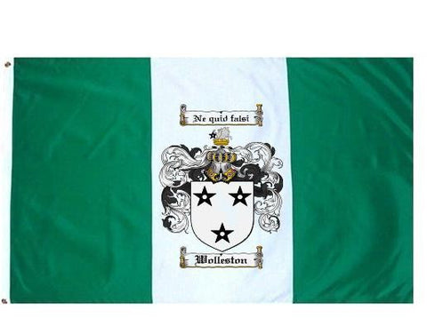 Wolleston family crest coat of arms flag