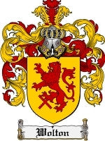 Wolton coat of arms family crest download