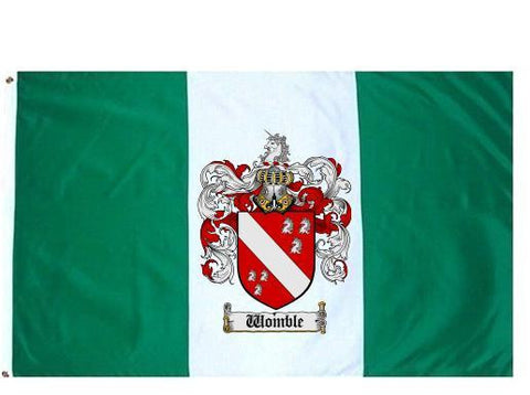 Wombel family crest coat of arms flag
