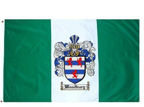 Woodbury family crest coat of arms flag