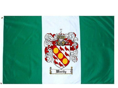 Wortly family crest coat of arms flag