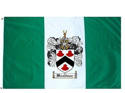 Wouldman family crest coat of arms flag