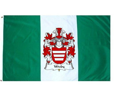 Wreby family crest coat of arms flag